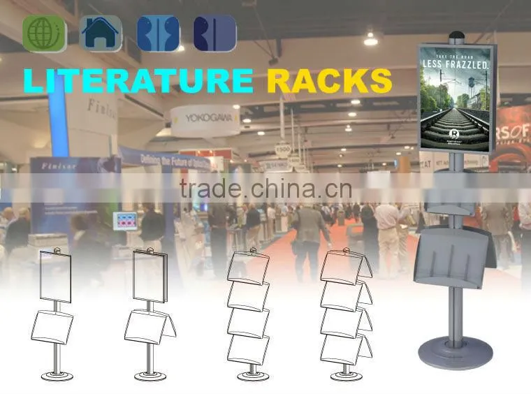 Multifunction literature holder stands