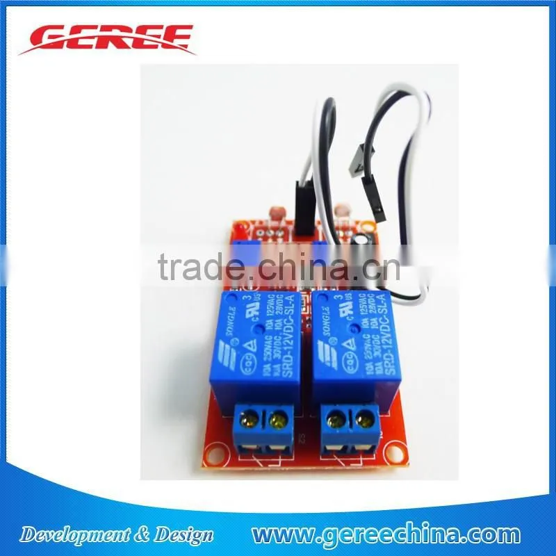 2-channel relay module 12v remote control mudule combined photosensitive sensor module light detection