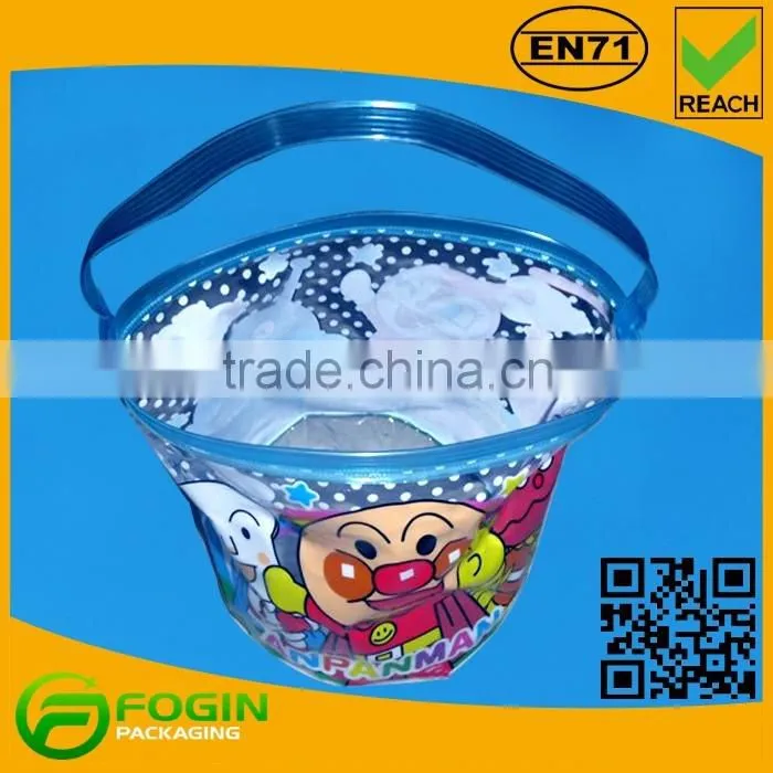 custom printed ziplock pvc hanger bag for cosmetic