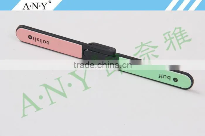Professional Nail Art Polish Tools Cheap Plastic Folding Nail File 4 Way Use