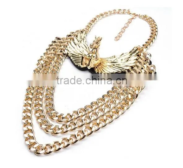 New Design Lady Bib Statement Noble exaggerated Chain Pegasus Luxury necklace