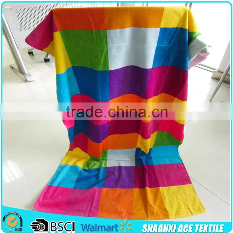 Full screen printed heart design girl beach towel blanket
