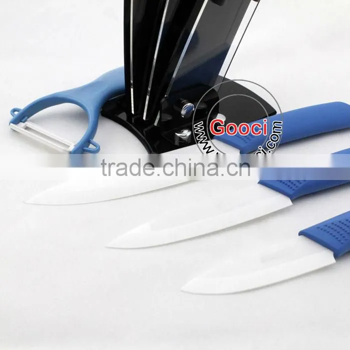 BLACK Handle WHITE BLADE Professional chefs and home cooks 3"+ 4"+ 5"+Peeler Kitchen Ceramic knife Set