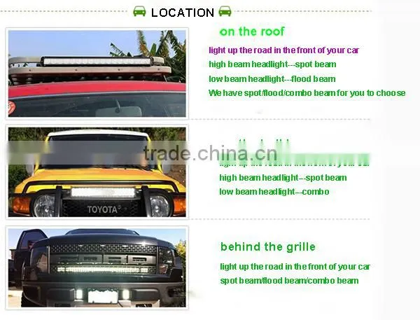 27'' truck roof 10w led light bar single row 120w led light bar for heavy duty vehicles 12*10w leds