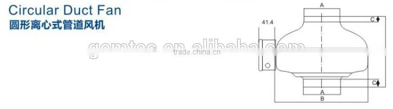 Electrical Metal Circular Duct Fan with Ball Bearing Motor