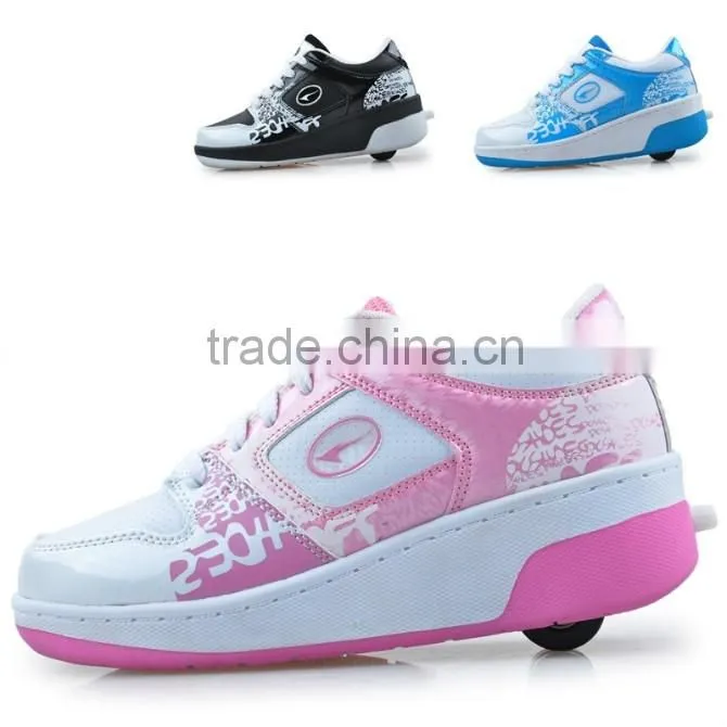 wholesale original brand name shoes skate, kids sport roller shoes with retractable wheels factory in china
