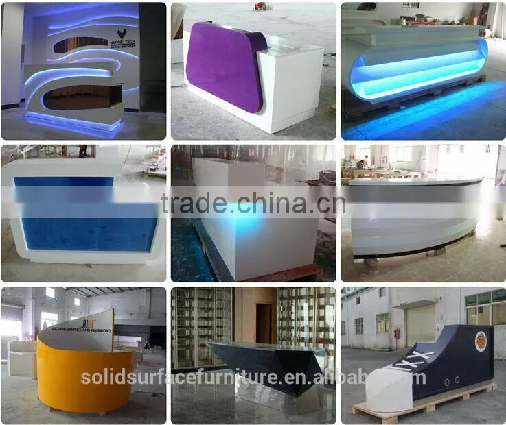 Luxury&top quality reception desks, red colored marble front desk