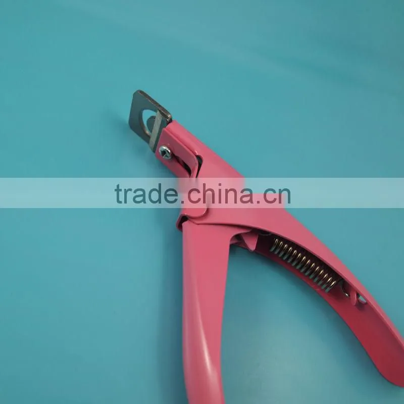 Pink colored Spray paint nail tip cutter