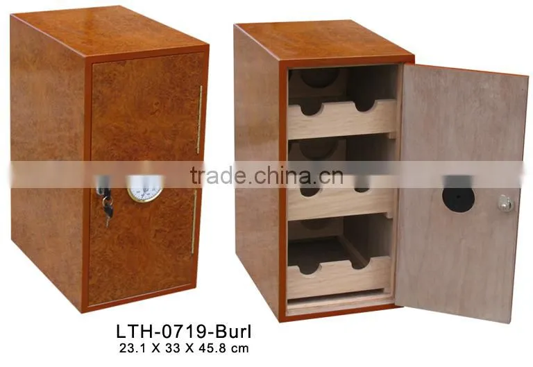 High glossy finish antique small wooden red wine cabinet