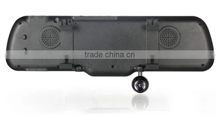 wireless wifi transfer android bluetooth rearview mirror handsfree car kit monitor + wireless backup reverse camera