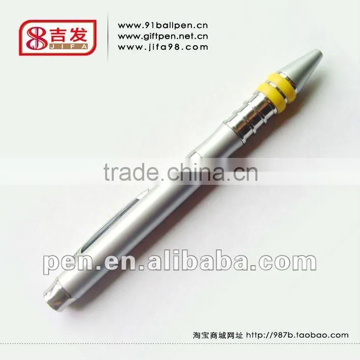 Silver white metal ball pen for promotional gift