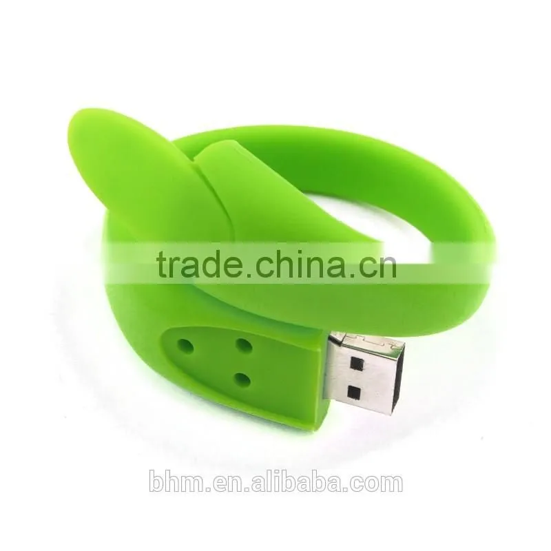 New design portable wristband usb flash memory drive silicone