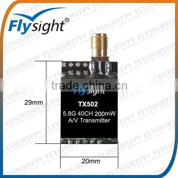 H1744 New Micro sized FPV 5.8GHz 200mW Raceband Transmitter TX502 Lightweight 6g 40CH AV Transmitter for FPV Racing Quadcopters