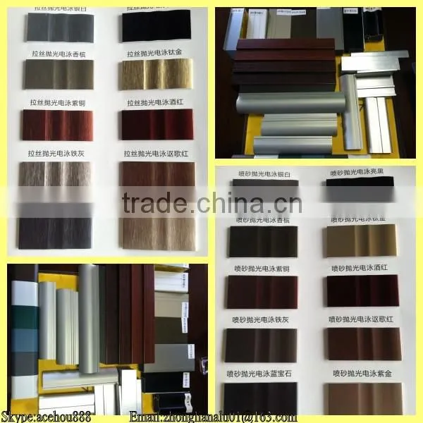 WOW!!!Hot selling product silver brushed anodized aluminum profiles for photo frame price per kg ,polish brush anodize aluminium