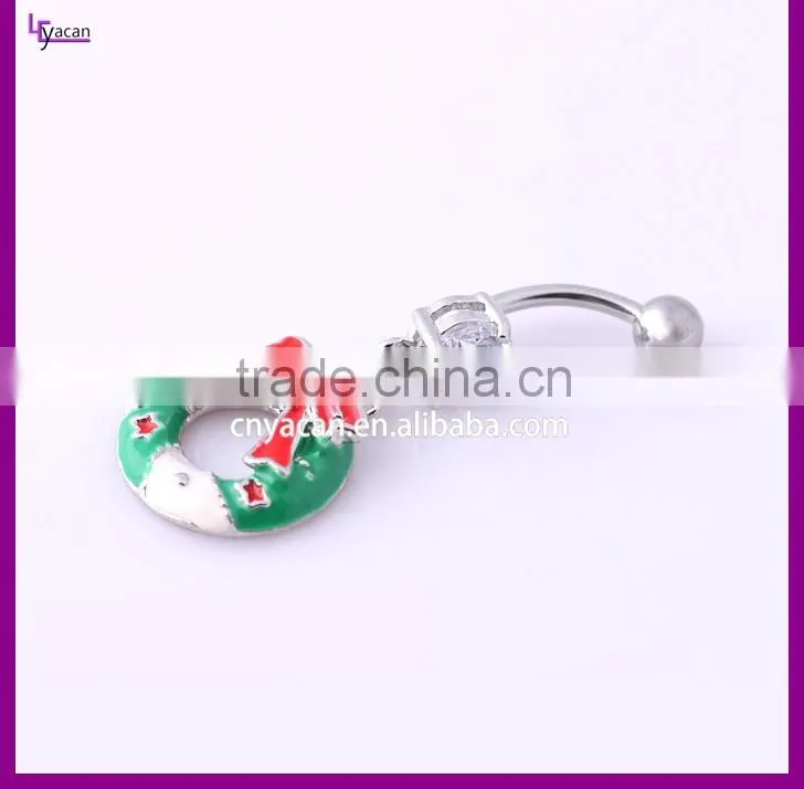 Surgical Steel Christmas Wreath Batman Piercing