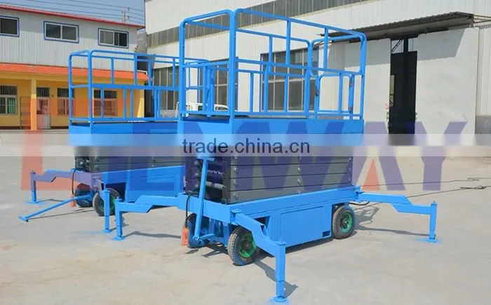 Pull around single person hydraulic lifts elevator for aerial working