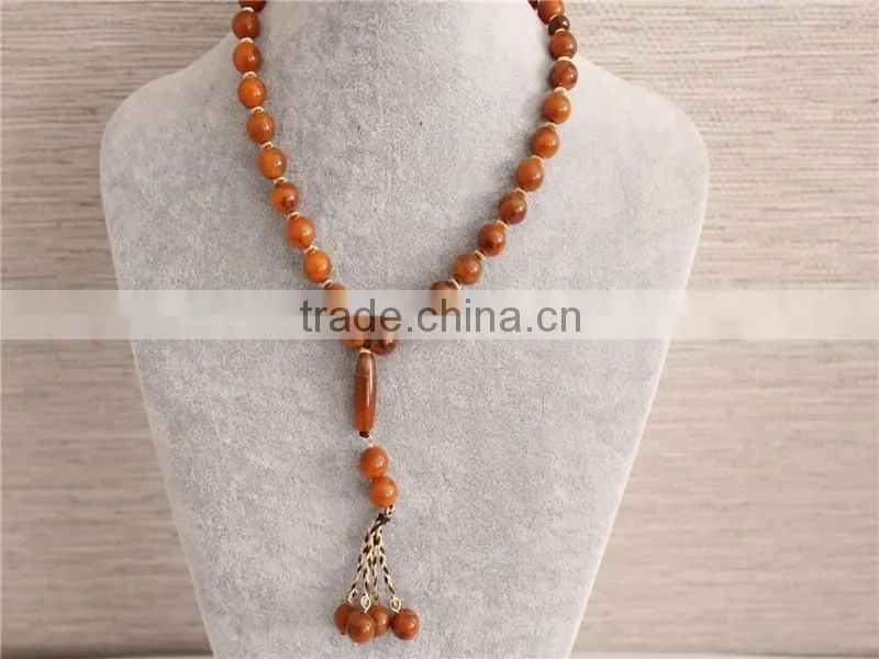 New design red color acrylic beads necklace women necklace jewerly