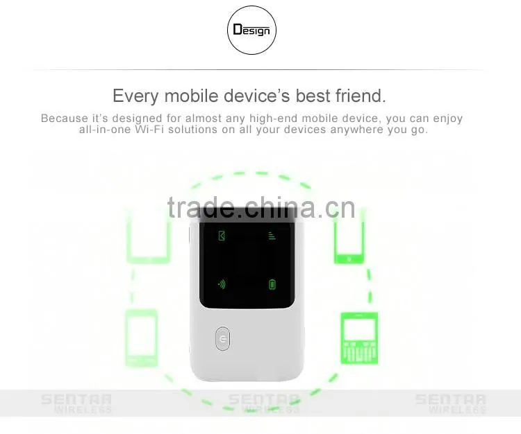 Sentar R95 4G LTE FDD SIM card Slot wifi sharing router 2100mAh power bank wireless router