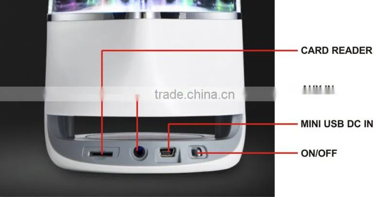 New Hi-Fi Portable Mini Bluetooth Wireless Water Dancing Speaker with Bluetooth V3.0