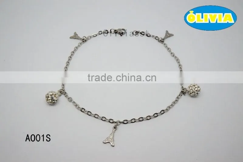 Olivia Jewelry New Products Stainless Steel Chain Anklets For Women