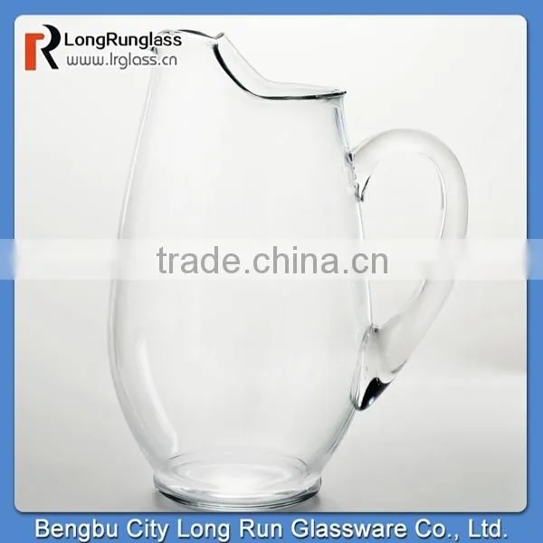 LongRun 80oz Large Capacity Impressions Clear Pitcher Unique Glassware Container