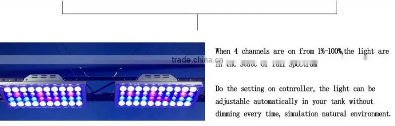 2PC Dimmable Full Spectrum 200W LED Aquarium Light Fish Tank Reef Coral Lamp, Wifi Remote Control
