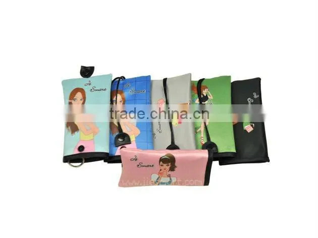 JSMART key case photo bag fabric printing microfiber custom sublimation