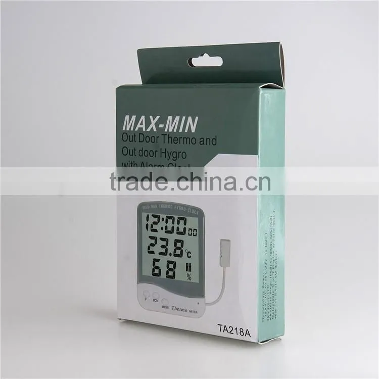 Digital Out/In digital hygro thermometer with alarm clock