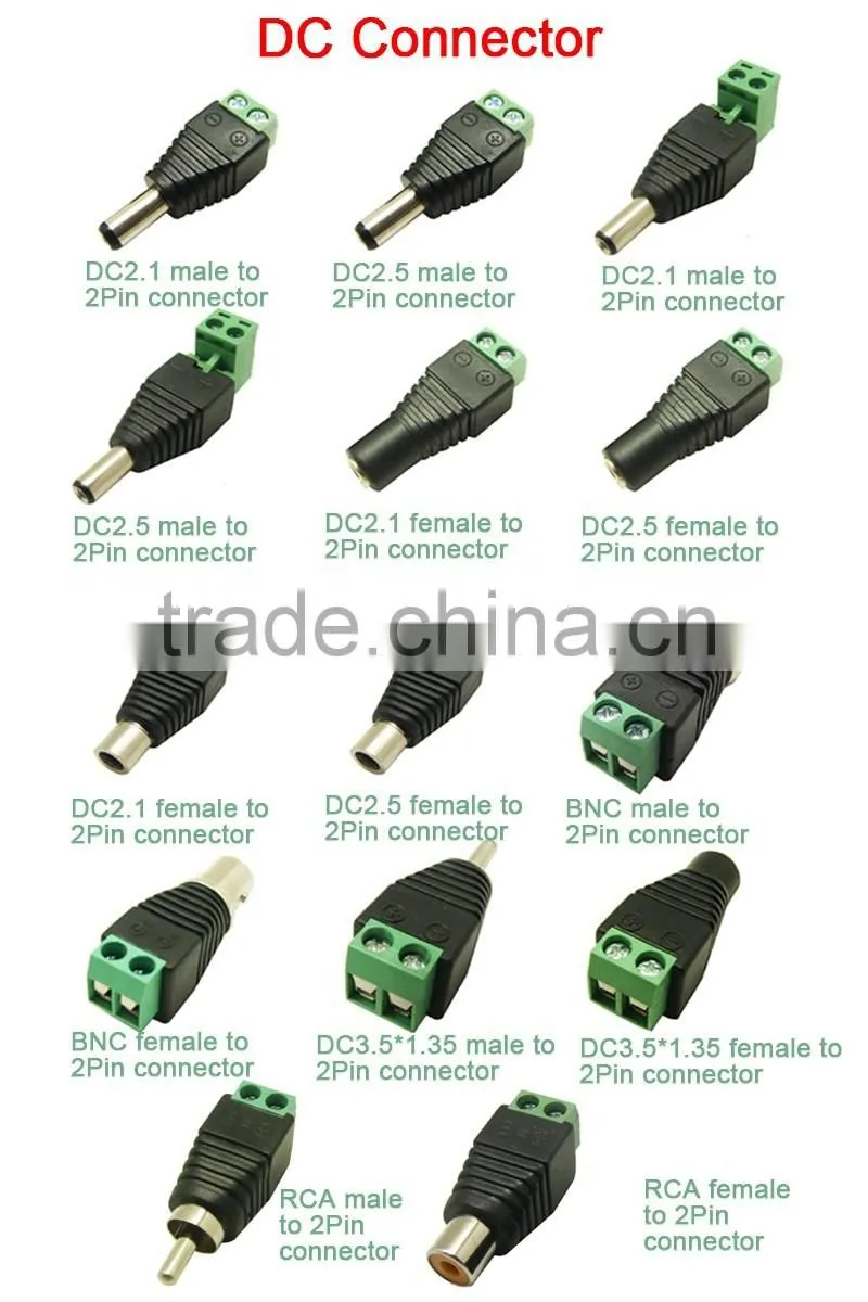 MALE 2.1MM X 5.5MM DC POWER CONNECTOR DIY SPRING CLAMP QUICK FIX