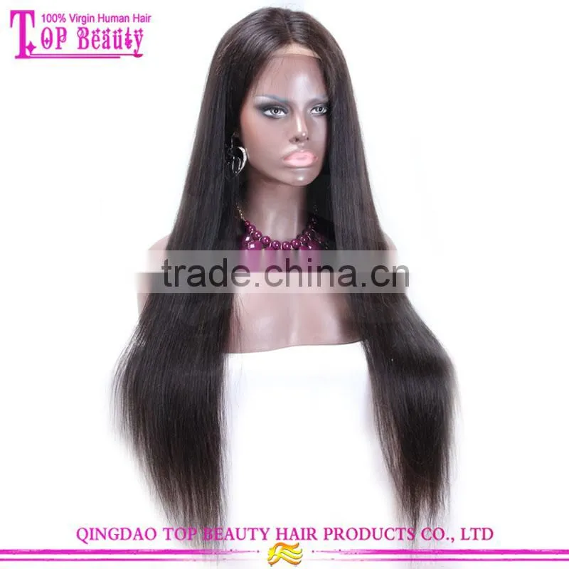 Fashion wholesale 6A grade 100% russian virgin hair wigs natural color hair wigs for young women