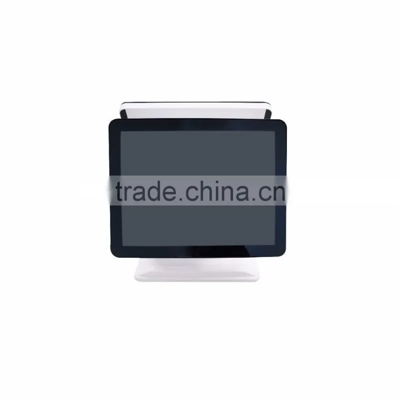 Fanless design 15 inch dual screen pos system with J1900U