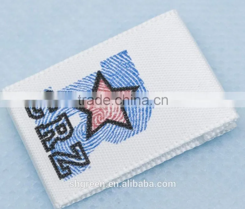 printing single side washing content neck label tags