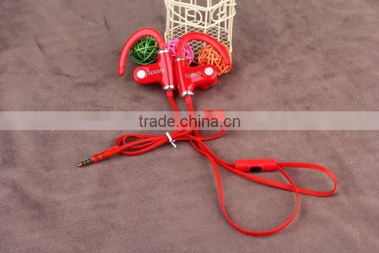 Ear-hook competitive good quality earphones Cable Wired headphone mobile WP headsets with mic