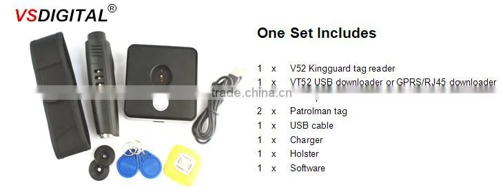 RFID Guard Patrol Tag System with Security Reader