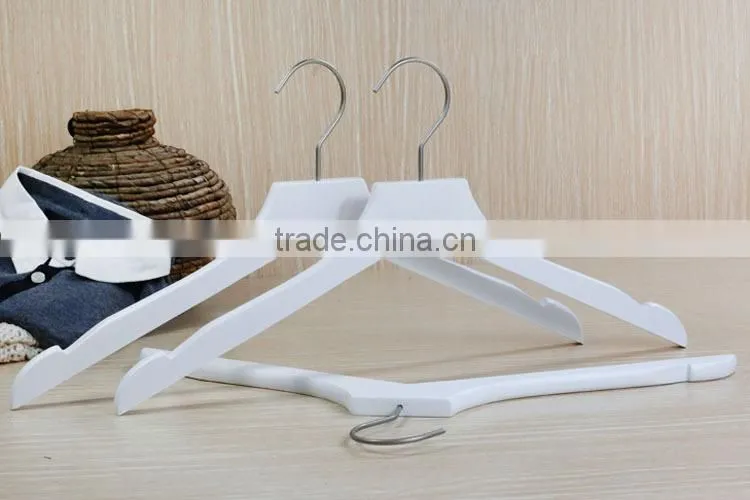 Best quality white wooden hangers wholesale