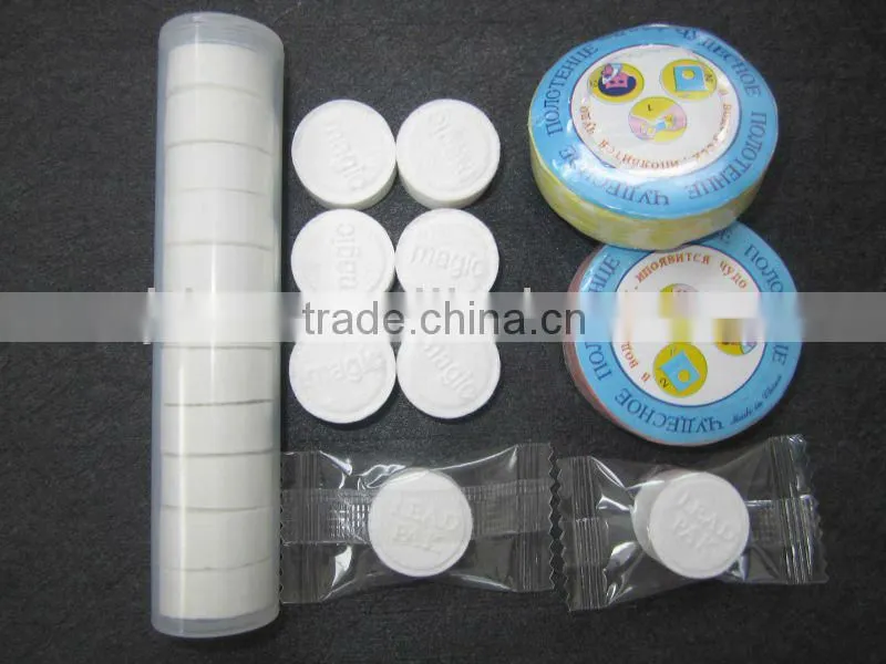 Soft and comfortable feeling nonwoven compressed towel