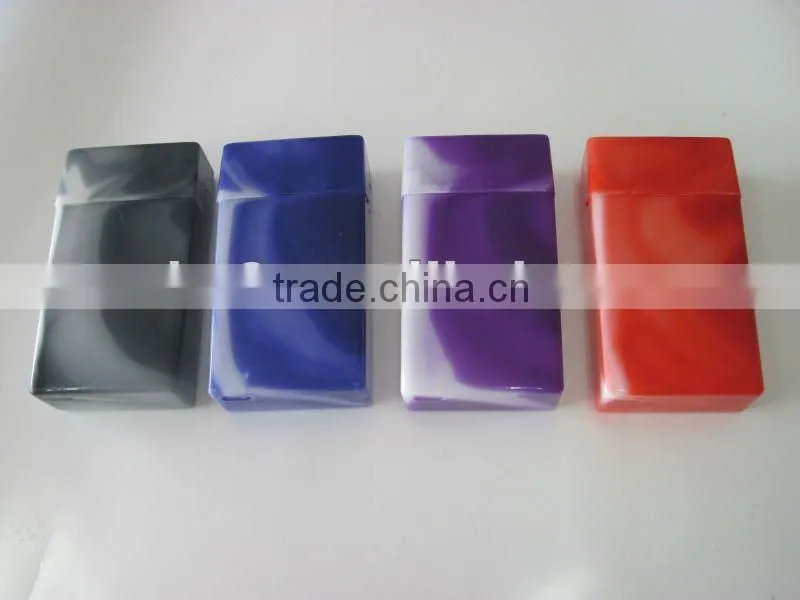 Original color plastic cigarette case. Automatic open plastic cigarette case.
