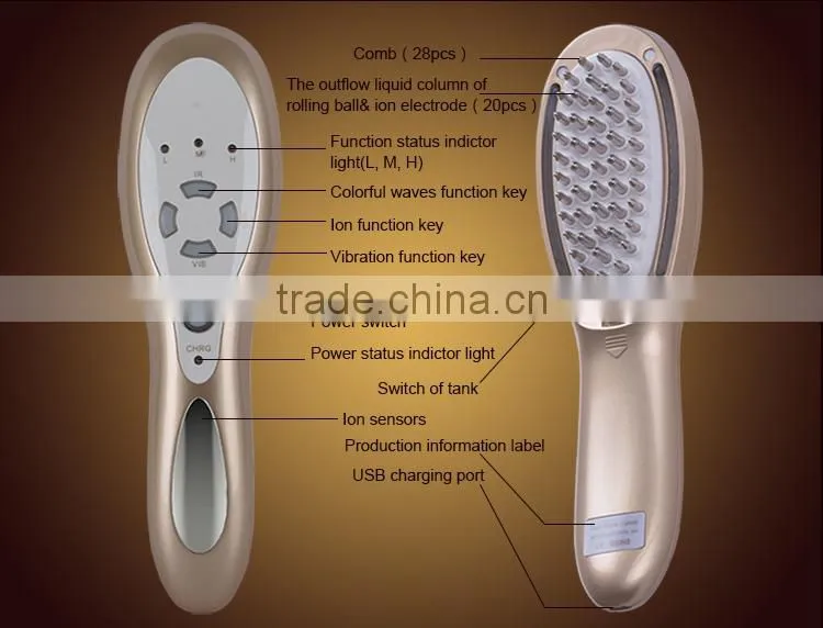 Hair laser comb to massage scalp laser hair loss treatment