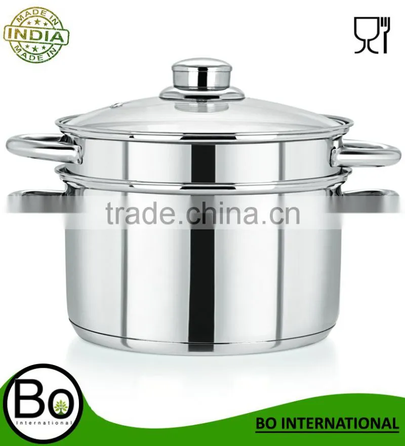 Stainless Steel Healthy Living Stamers and Pasta Pot Induction cookware