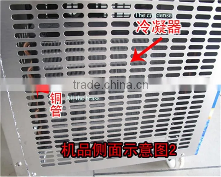 2015 Flat Pan Frozen Yogurt Real Fruits Stir Ice Cream Rolls Machine