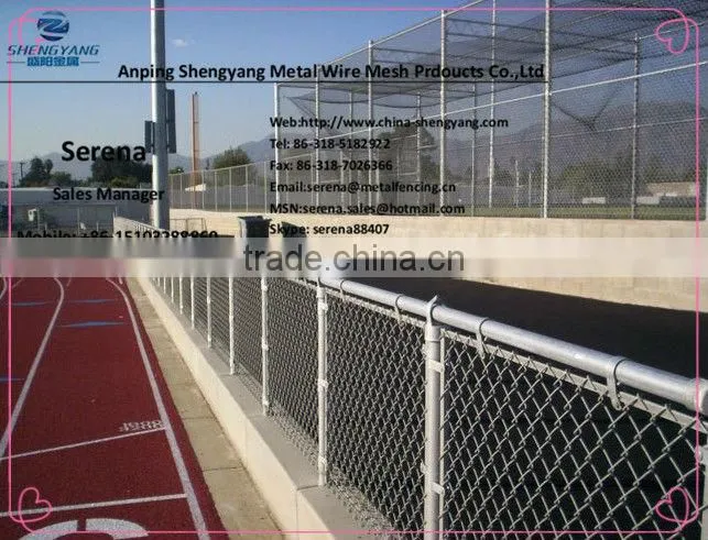 pvc coated green highway chain link fence / plastic chain link fence