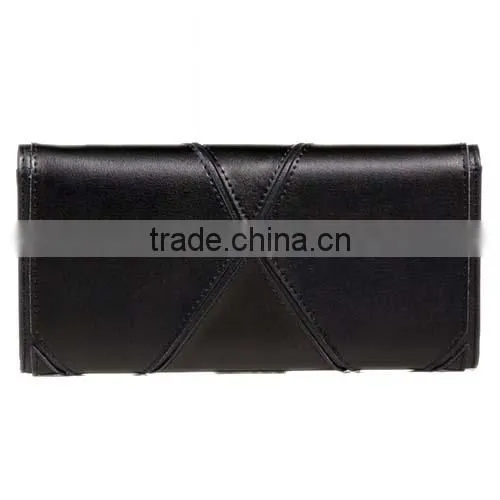Lady Three Folded Genuine Leather Wallet, Europe and American Fashion Color Match Holder (BCN013)