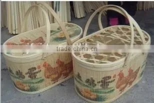 FD - 15863Home decor bamboo handicraft rattan basket wholesale