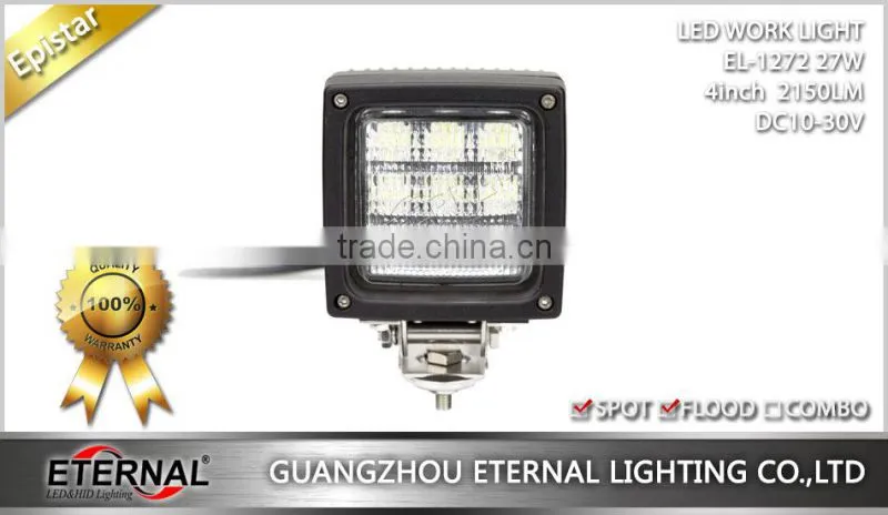 4x4 cube 27W led work light flood beam for agriculture equipment truck trailer harvester forestry machinery