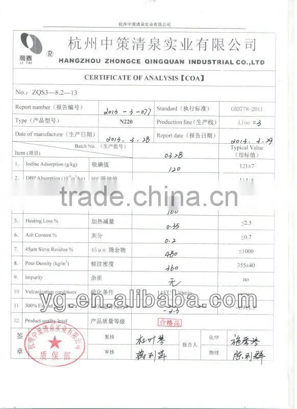 carbon black N220 (ISAF) for powder