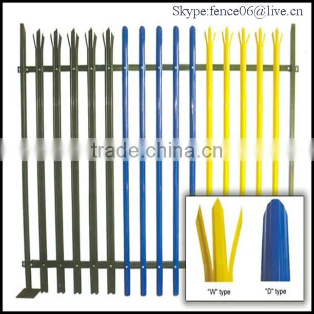 China supplier palisade fence, cheap Euro fence, W or D palisade fence