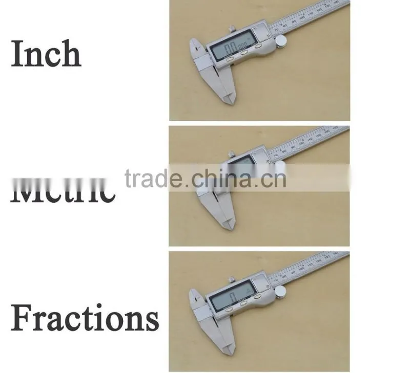High Quality Electronic Digital Caliper Inch/Metric/Fractions Conversion 0-6 Inch/150 mm Stainless Steel Body
