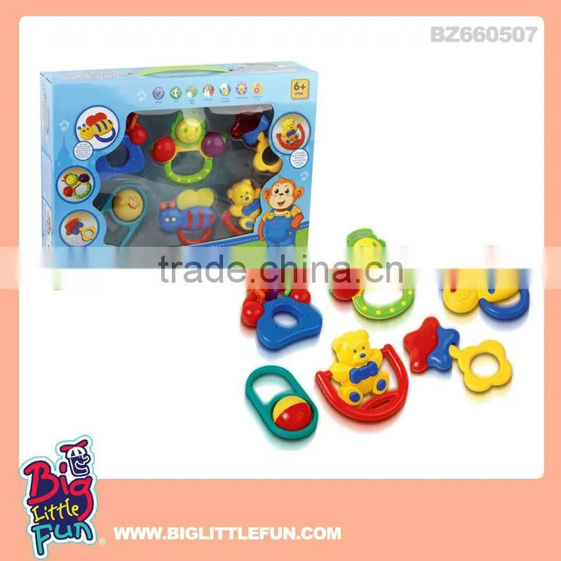 Baby animals plastic baby rattle