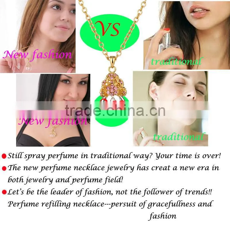 Fancy 5ml Mini Glass Fashion Jewelry Perfume Pendant Necklaces