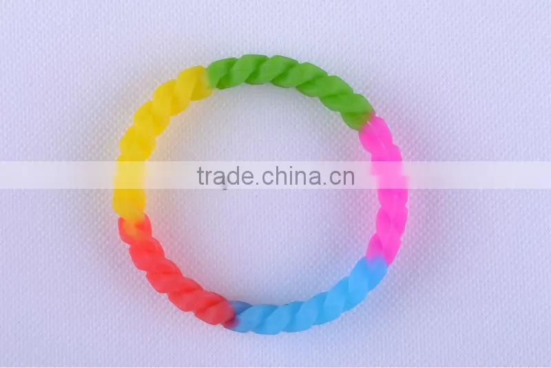 Newest hallow out chunky colorful silicone chain bracelet